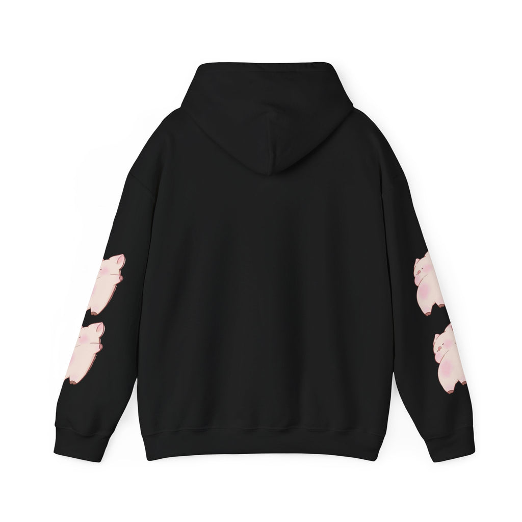 Cute Piggy in Chopsticks Hoodie — Kawaii Pig Graphic Sweatshirt