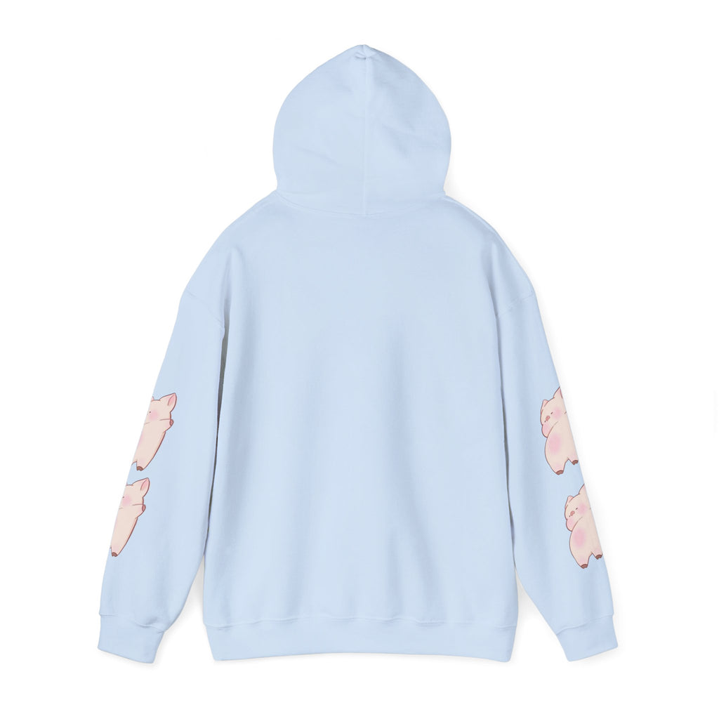 Cute Piggy in Chopsticks Hoodie — Kawaii Pig Graphic Sweatshirt