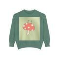 Cute Frog Peeking Over Red Polka Dot Mushroom Sweatshirt