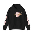 Cute Piggy in Chopsticks Hoodie — Kawaii Pig Graphic Sweatshirt