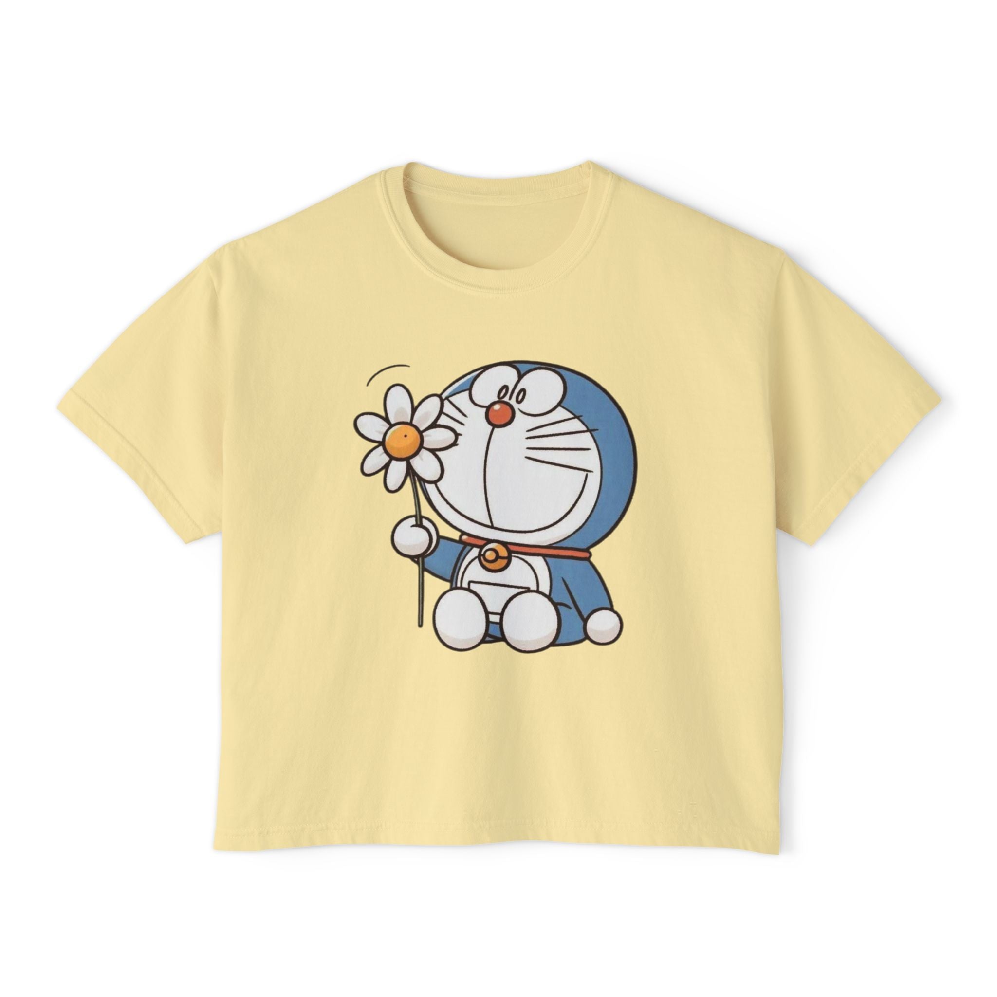Doraemon Daisy Tee — Cute Women's Boxy T‑Shirt